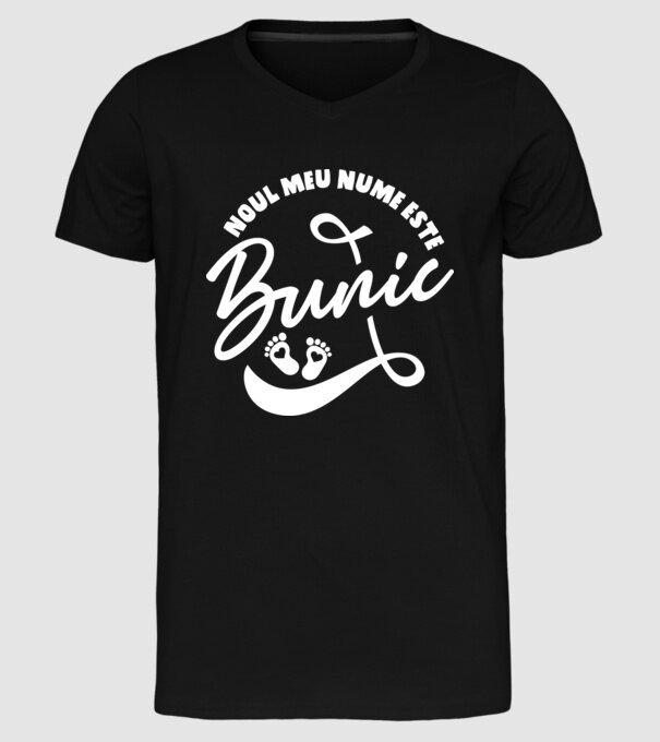 Noul meu nume este Bunic model negru pe tricou