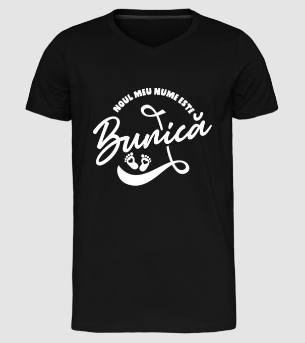 Noul meu nume este Bunică model negru pe tricou