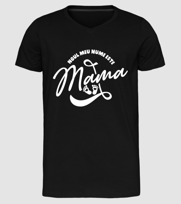 Noul meu nume este Mama model negru pe tricou