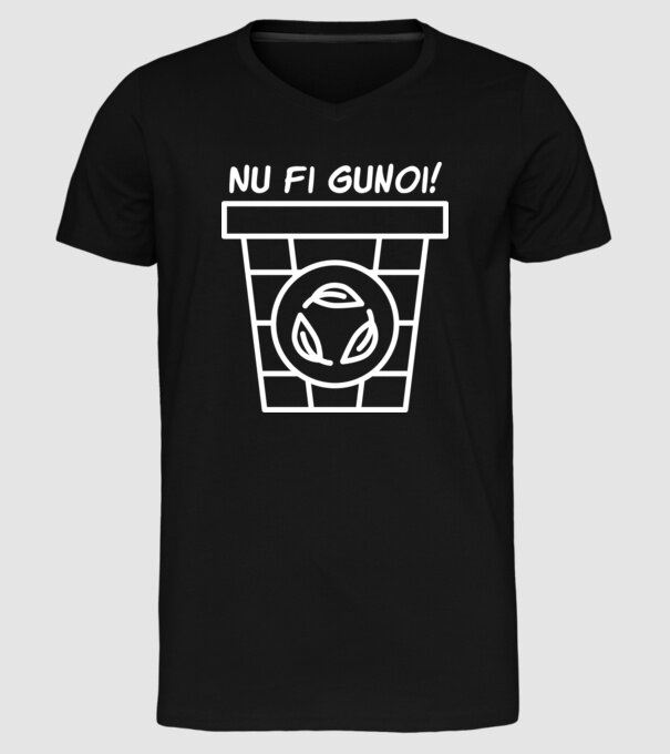 Nu fi gunoi model negru pe tricou
