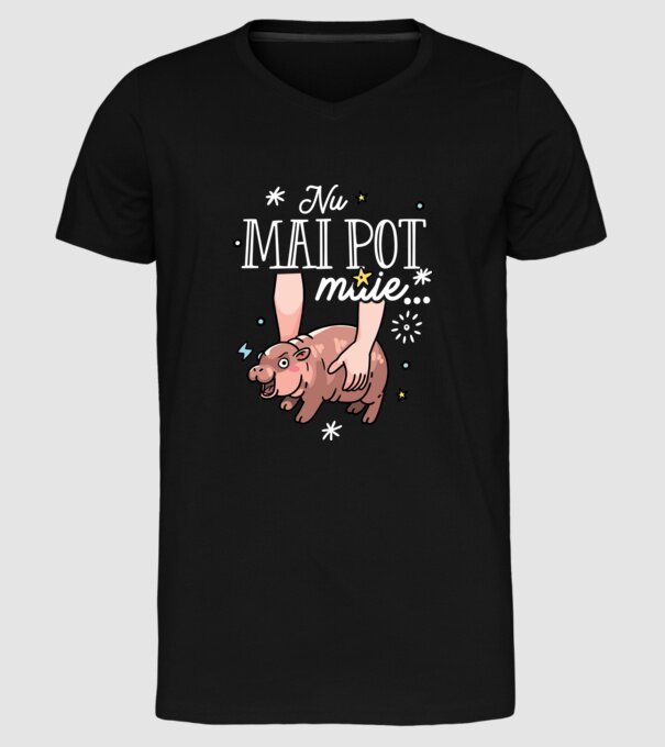 Nu mai pot muie... model negru pe tricou