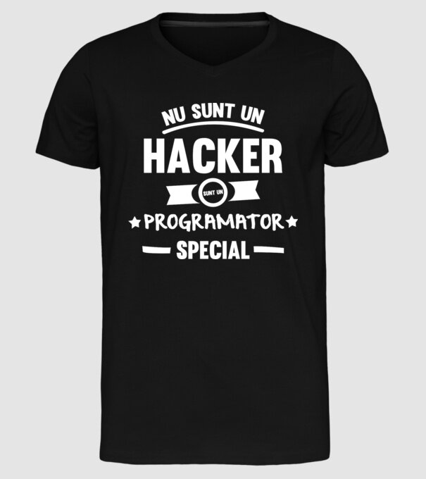 Nu sunt un hacker, sunt un programator special model negru pe tricou