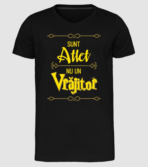 Sunt ATLET, nu un vrăjitor model negru pe tricou