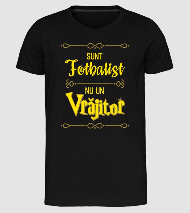 sunt fotbalist, nu un vrăjitor model negru pe tricou