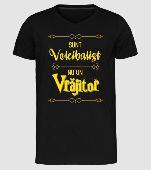 sunt voleibalist, nu un vrăjitor model negru pe tricou