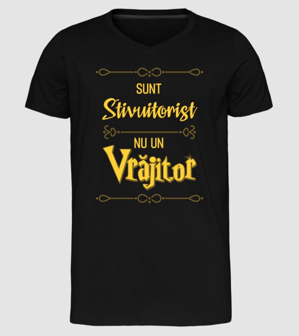Sunt stivuitorist, nu un vrăjitor model negru pe tricou