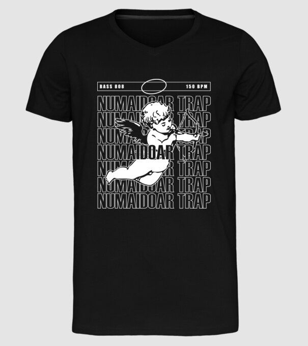 numaidoar trap model negru pe tricou