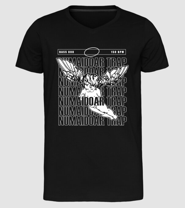 numaidoar trap model negru pe tricou