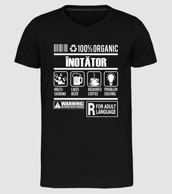 ÎNOTĂTOR model negru pe tricou