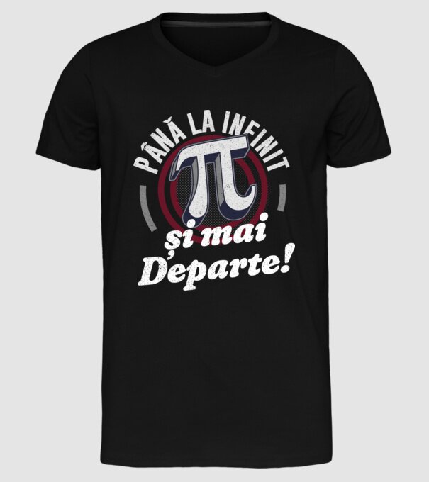 Până la infinit și mai departe! model negru pe tricou