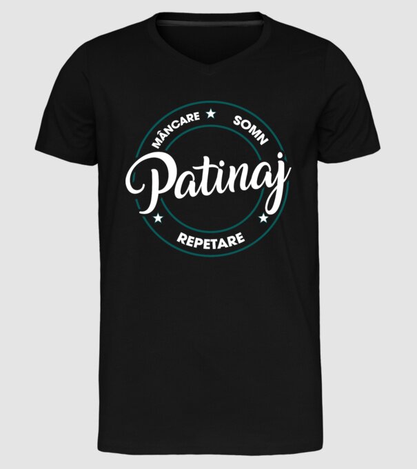 patinaj model negru pe tricou