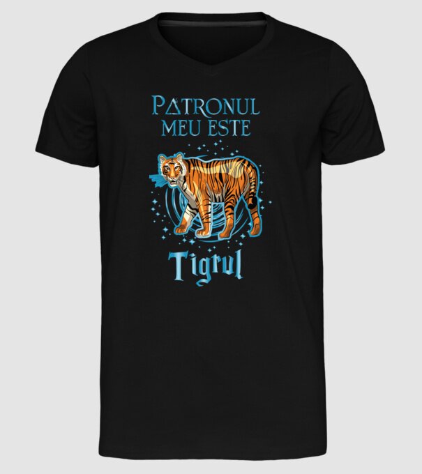 Patronul meu este TIGRUL model negru pe tricou