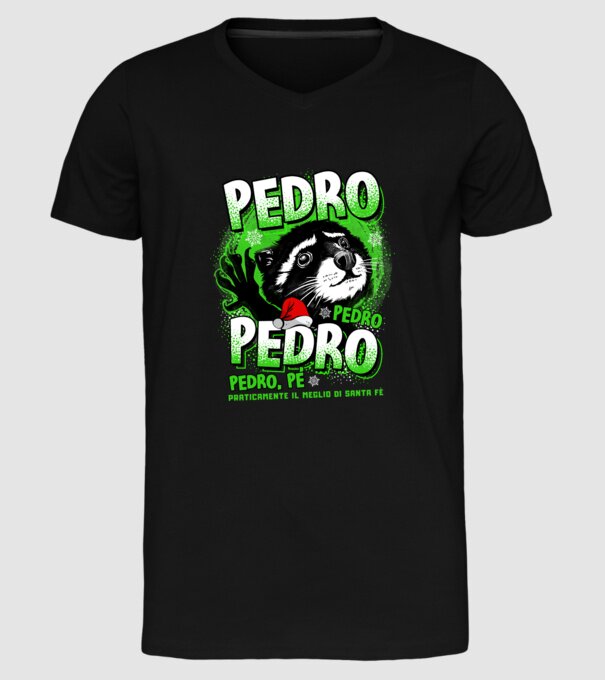 Pedro pedro christmas model negru pe tricou