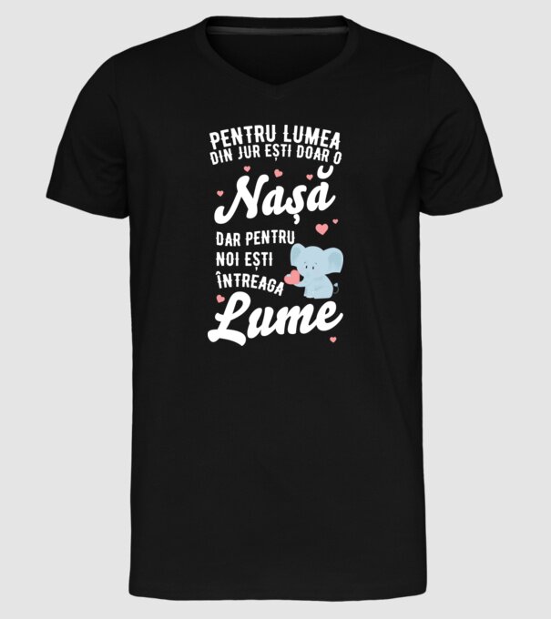 Pentru lumea din jur ești doar o nașă, dar pentru noi ești întreaga lume model negru pe tricou