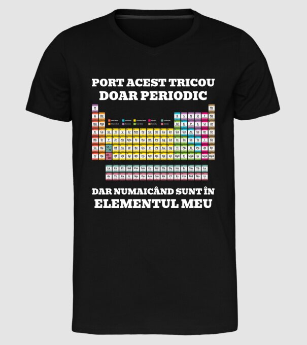 port acest tricou doar periodic, dar numai când sunt în elementul meu model negru pe tricou