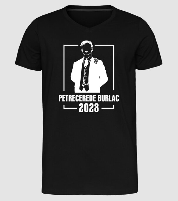 Petrecere de burlac model negru pe tricou