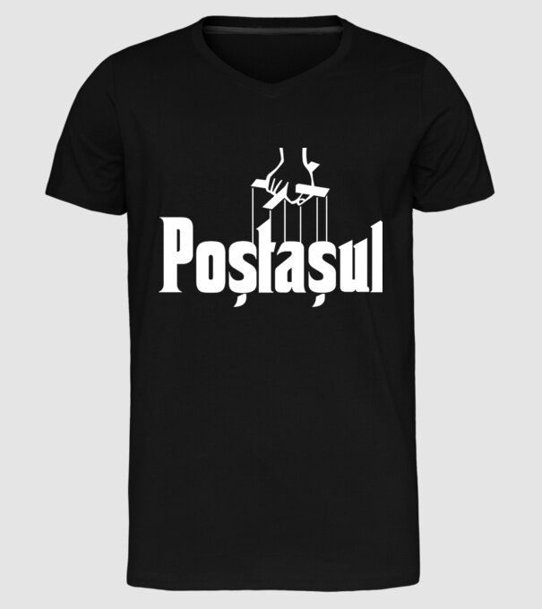 poștașul model negru pe tricou