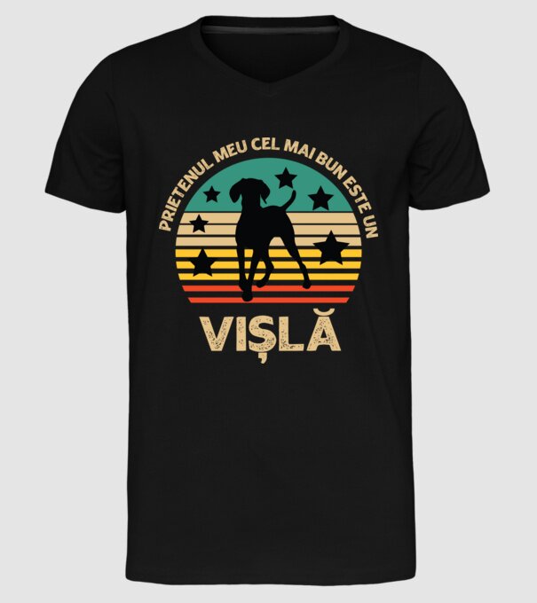 Prietenul meu cel mai bun este o vișlă model negru pe tricou
