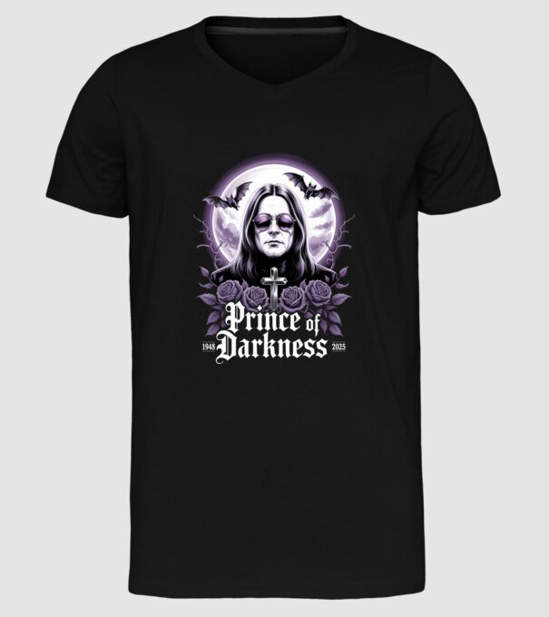 Prince of Darkness model negru pe tricou