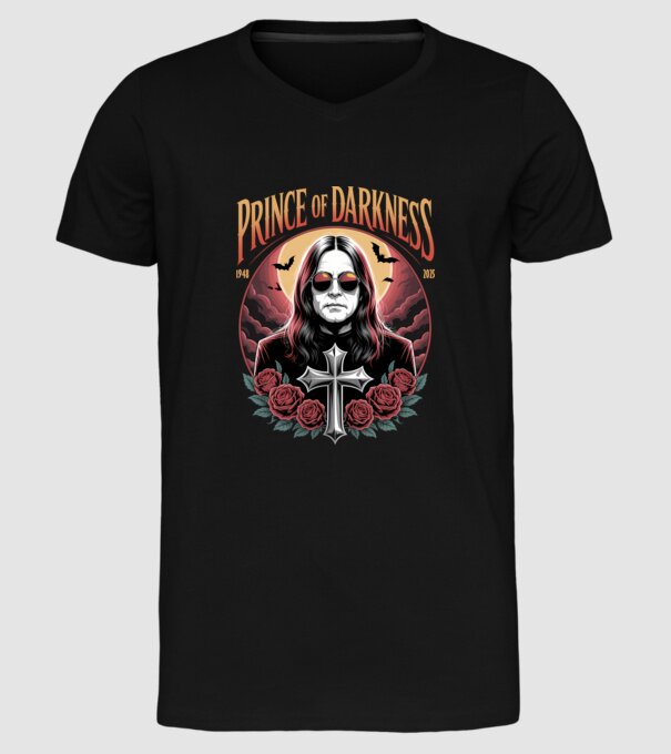 Prince of Darkness model negru pe tricou
