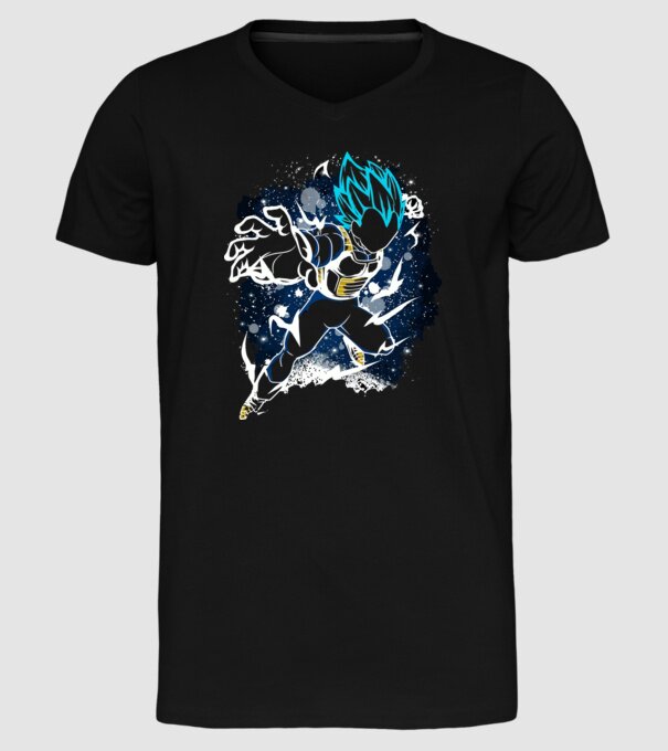 prince vegeta dragonball model negru pe tricou