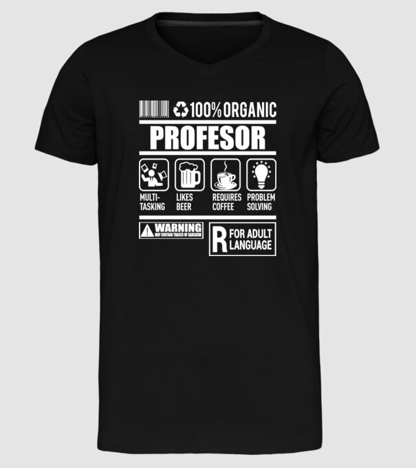 PROFESOR model negru pe tricou