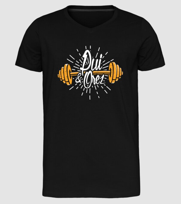 Pui & orez model negru pe tricou
