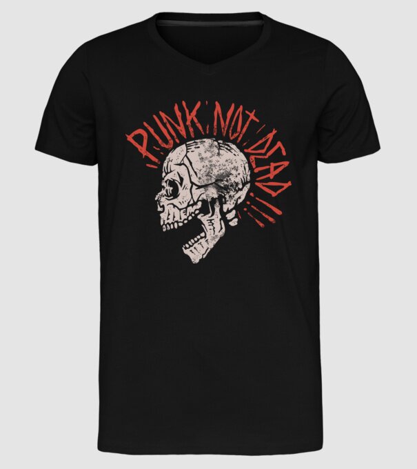 Punk Not Dead model negru pe tricou