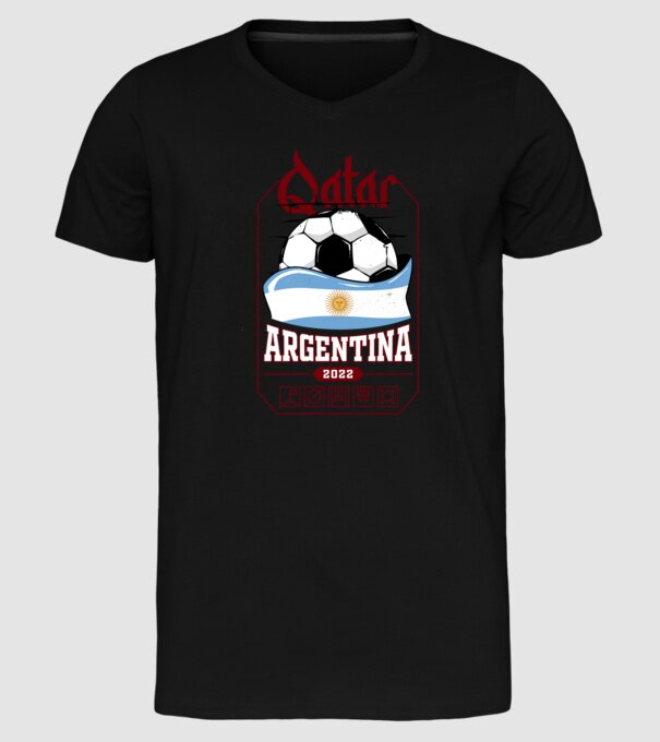 Qatar teams Argentina model negru pe tricou