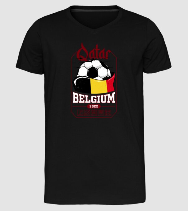 Qatar teams Belgium model negru pe tricou