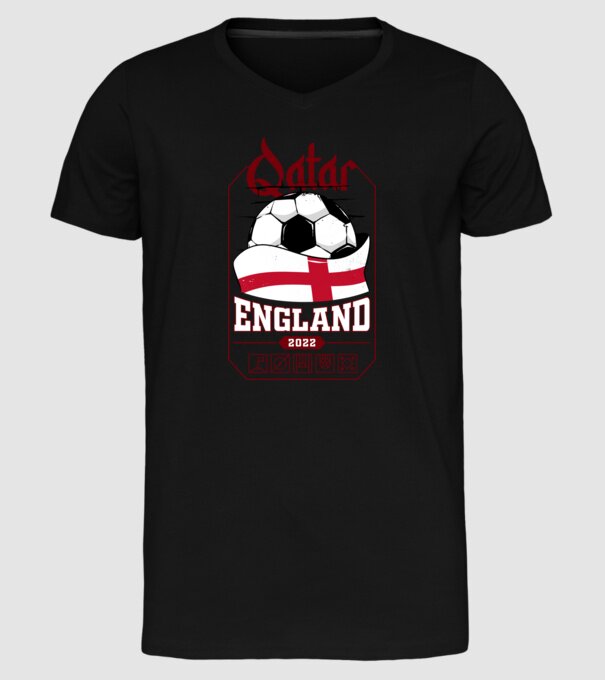 Qatar teams England model negru pe tricou