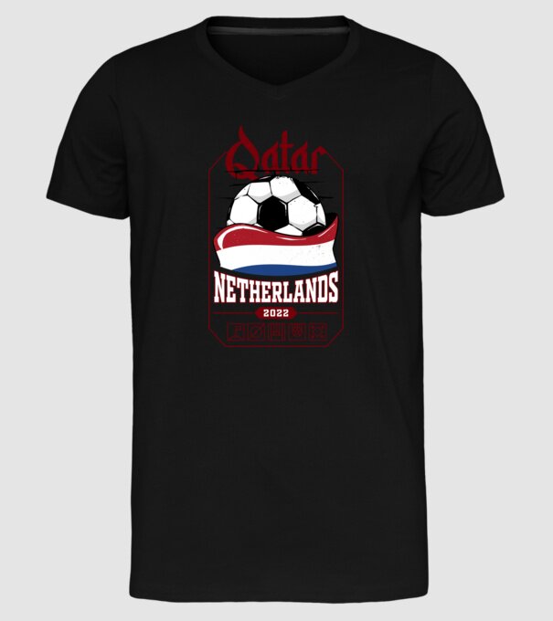 Qatar teams Netherlands model negru pe tricou