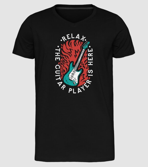 Relax model negru pe tricou