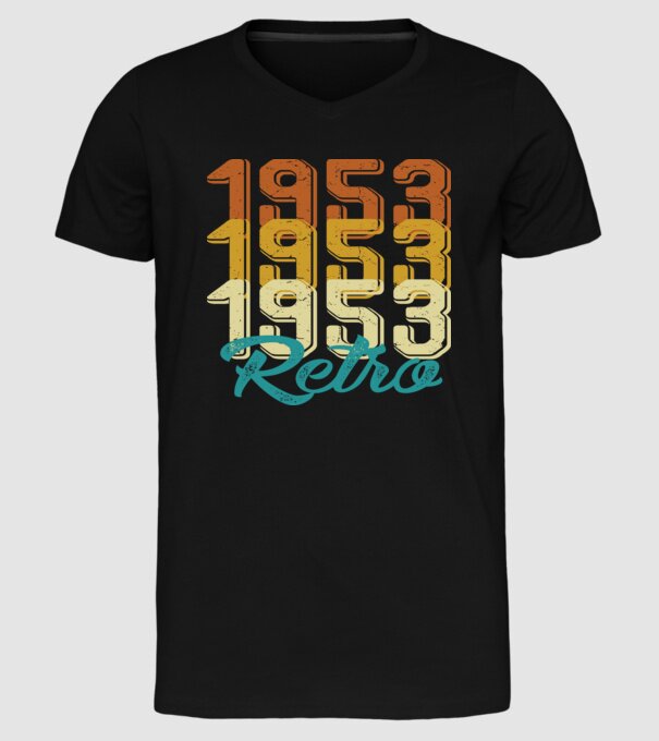 Retro 1953 model negru pe tricou