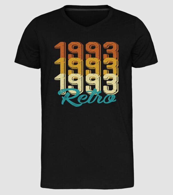 Retro 1993 model negru pe tricou