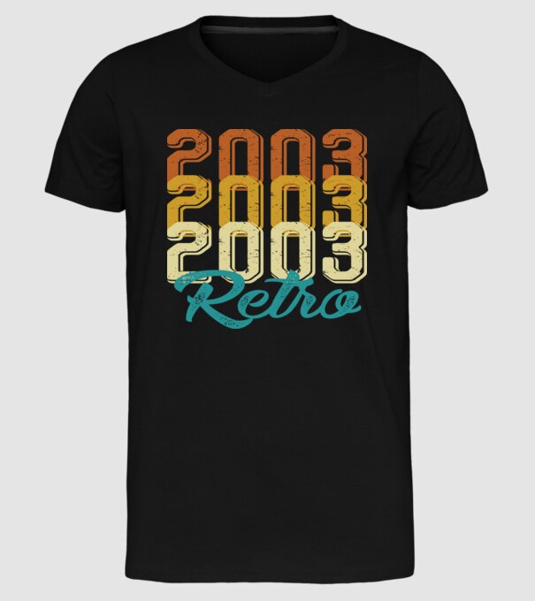 Retro 2003 model negru pe tricou