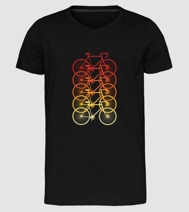 Retro Bike model negru pe tricou