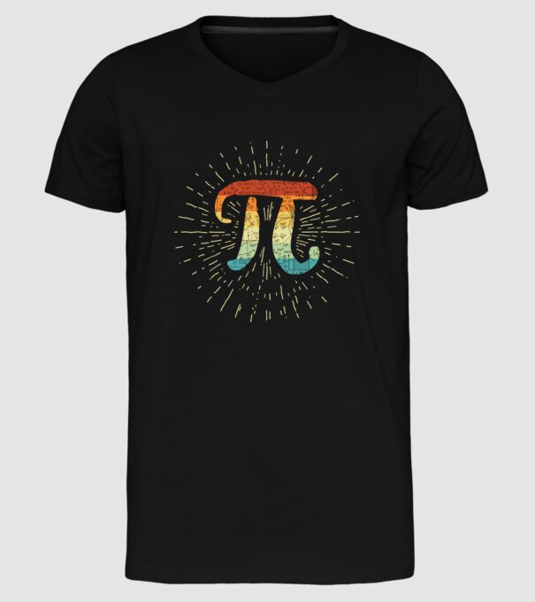 Retro Pi model negru pe tricou