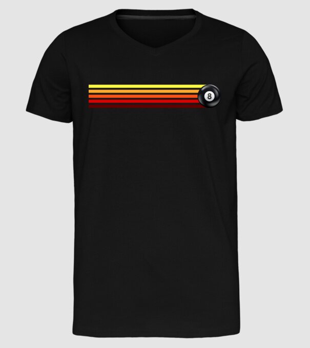 Retro - Vintage 8 ball 2 model negru pe tricou