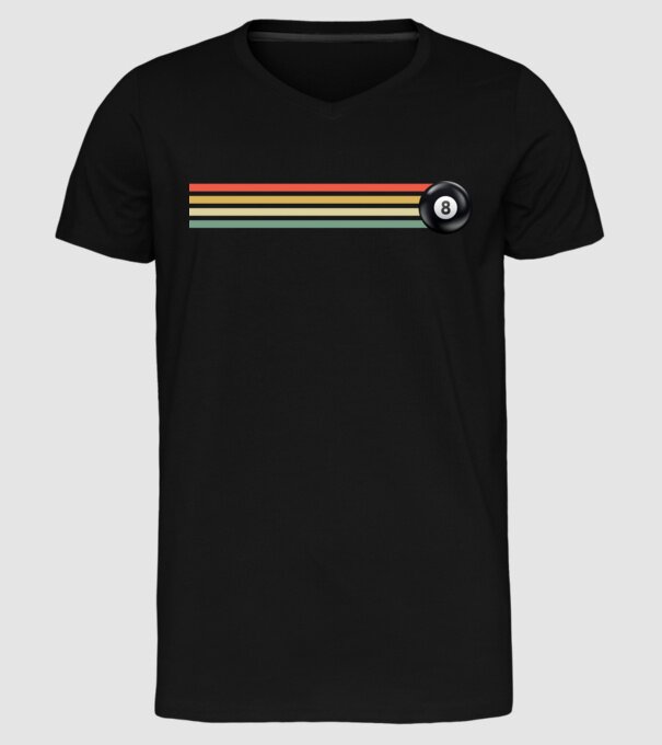 Retro - Vintage 8 ball model negru pe tricou