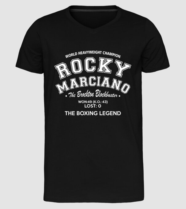 Rocky Marciano model negru pe tricou