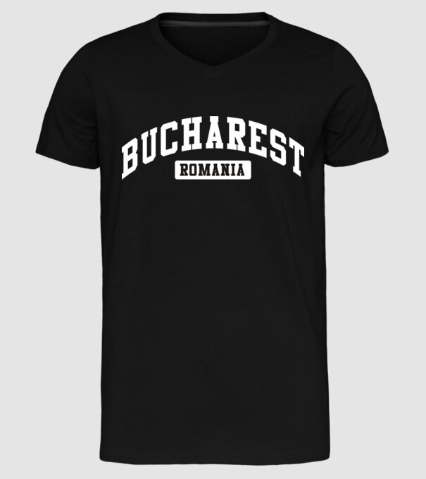 România Bucharest sport model negru pe tricou
