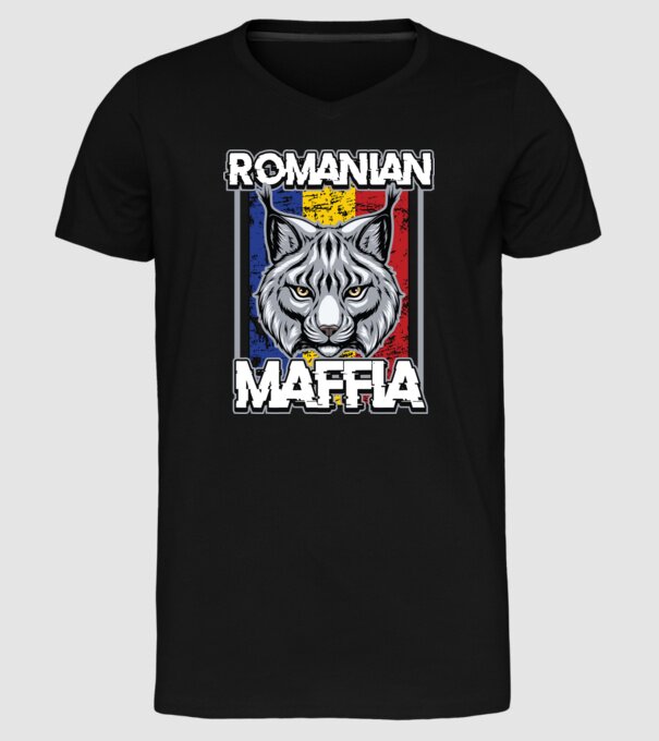 România maffia model negru pe tricou