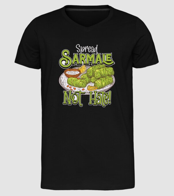 România Sarmale model negru pe tricou