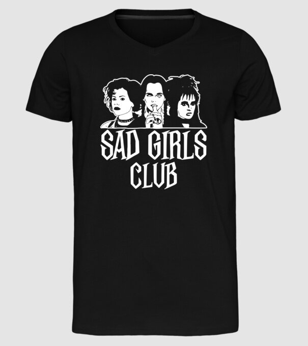 Sad Girls Club model negru pe tricou