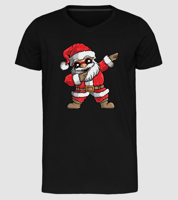Santa dab model negru pe tricou