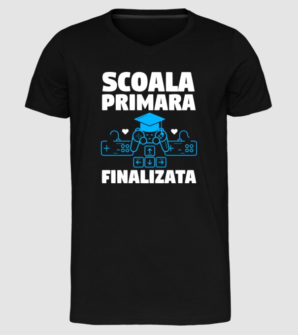 Scoala Primara Finalizata model negru pe tricou