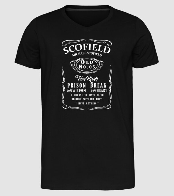 scofield model negru pe tricou