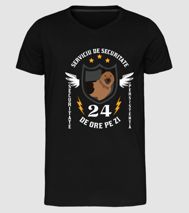 serviciu de securitate - securitate - persistență - 24 de ore pe zi model negru pe tricou