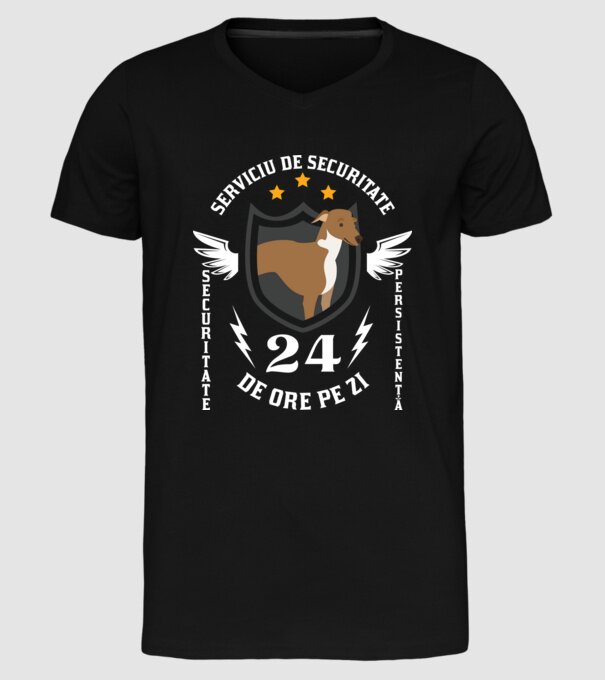 serviciu de securitate - securitate - persistență - 24 de ore pe zi model negru pe tricou